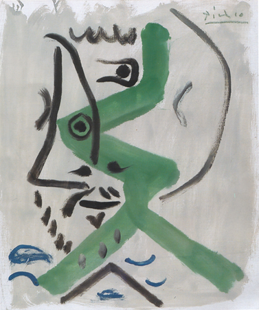 PABLO PICASSO Figura, 1964 Olio su Tela 1964 cm. 55 x 46
