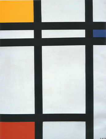 PIET MONDRIAN Composizione Giallo, blu, rosso, 1937 Olio e nastro adesivo su tela cm. 43,5 x 33,5