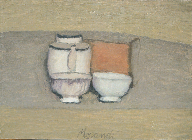 GIORGIO MORANDI NATURA MORTA, 1958 Olio su tela cm. 25,5x35,5