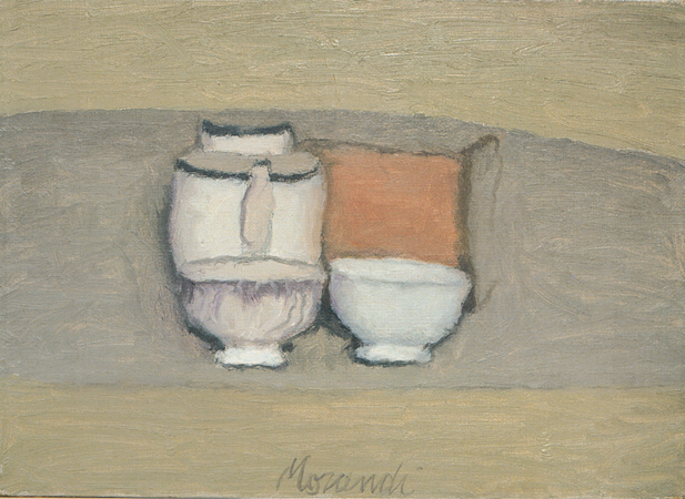 GIORGIO MORANDI NATURA MORTA, 1958 Olio su tela cm. 25,5x35,5